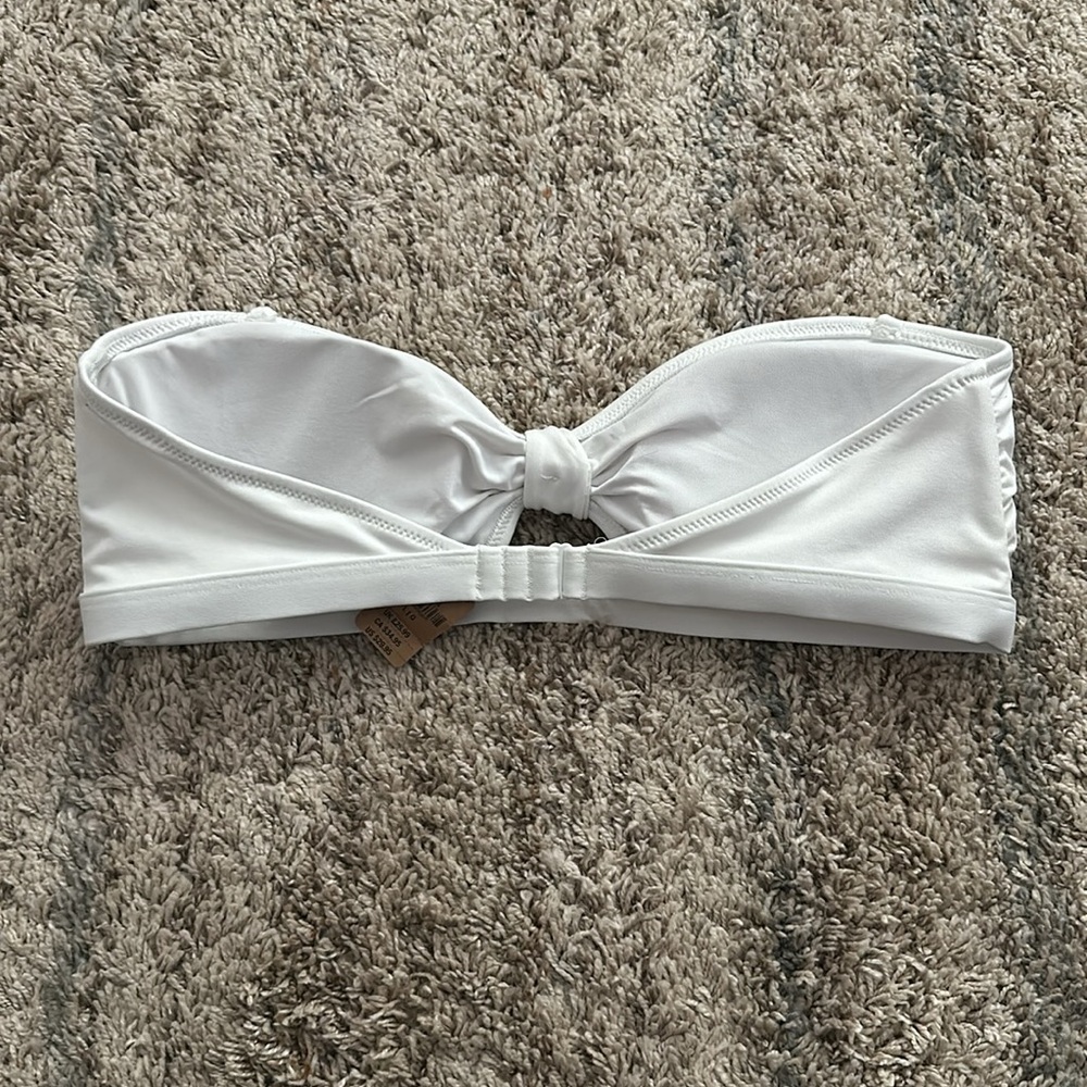 NWT VS PINK Lightly lined bandeau white bikini top - Picture 4 of 10